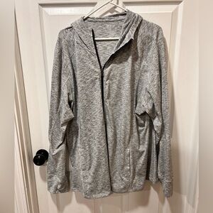 Tek Gear Heathered Gray Zip-Up Jacket